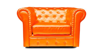 Chesterfield Oranje Zonder Label Vrijstaand Wide